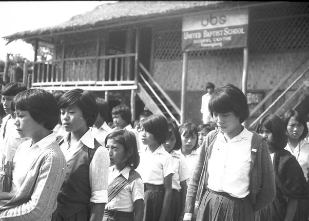The School students in the early 1980s.